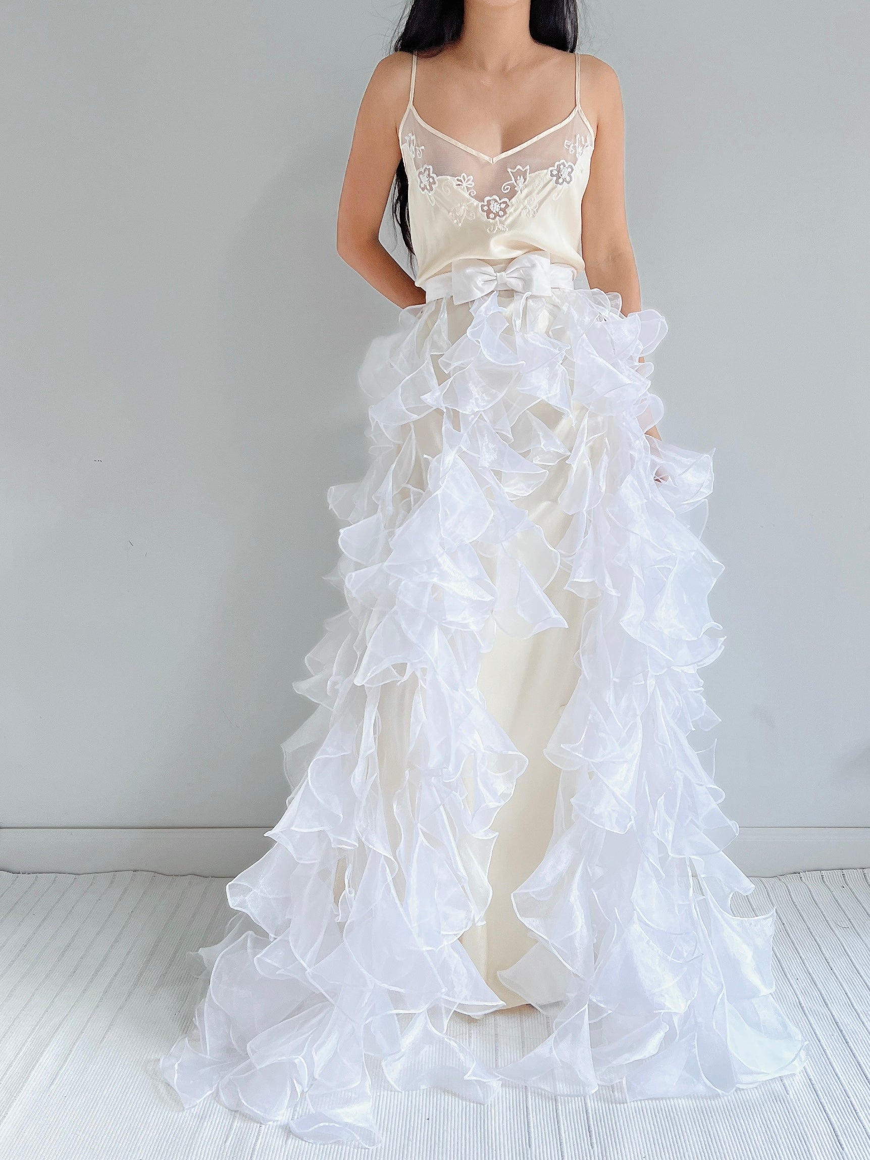 Y2K White Sheer Cape - OSFM